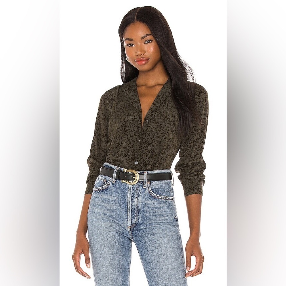 RAILS | rebel top in olive speckled | size xs